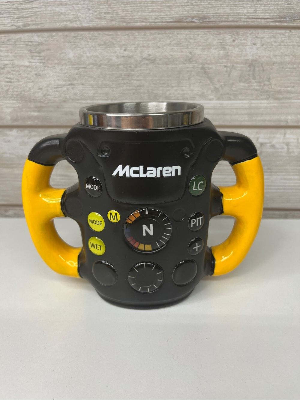 McLaren Steering Wheel Mug - Black & Yellow